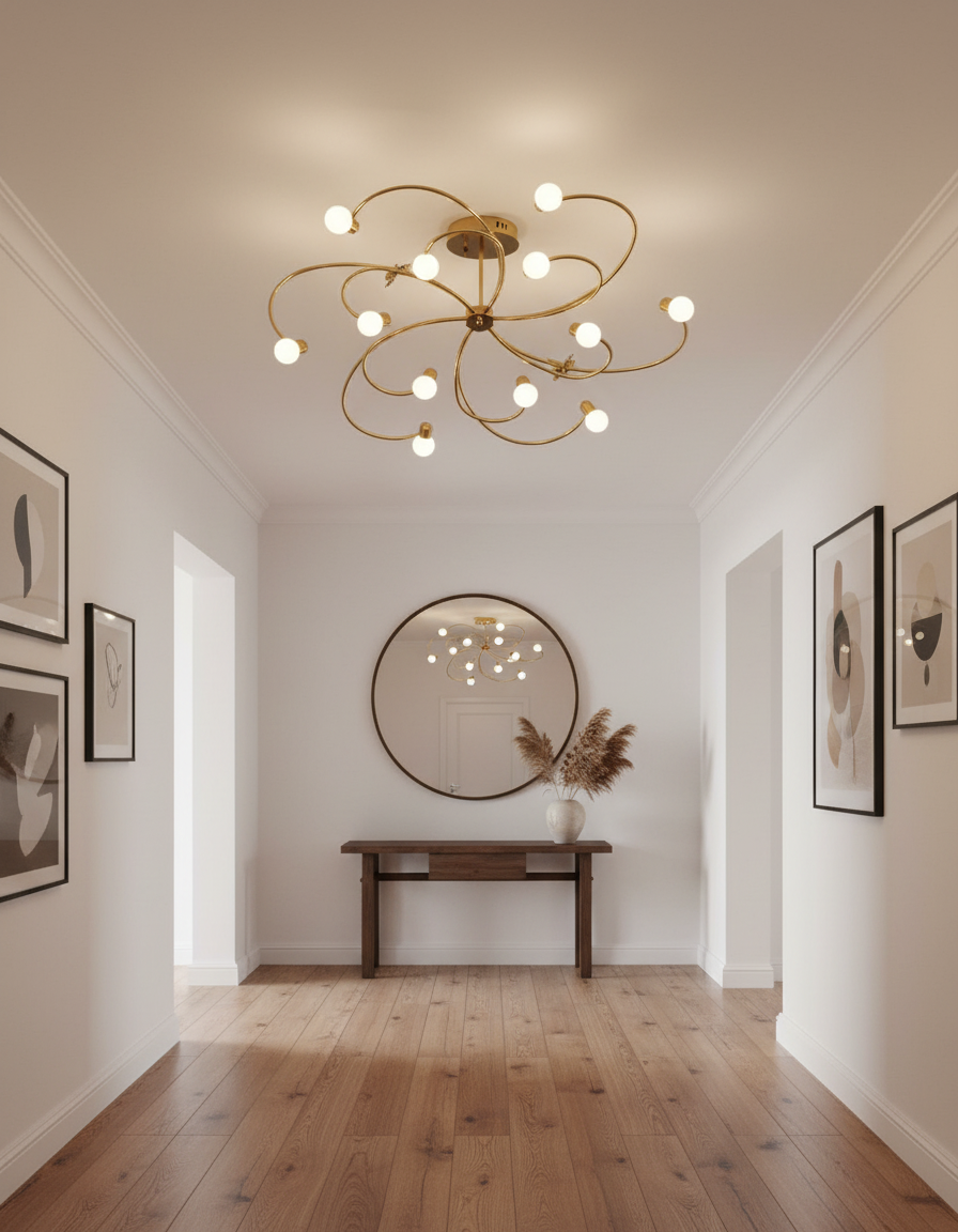 Sputnik ceiling lamp